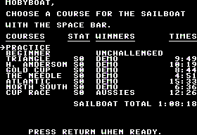 The American Challenge: A Sailing Simulation abandonware
